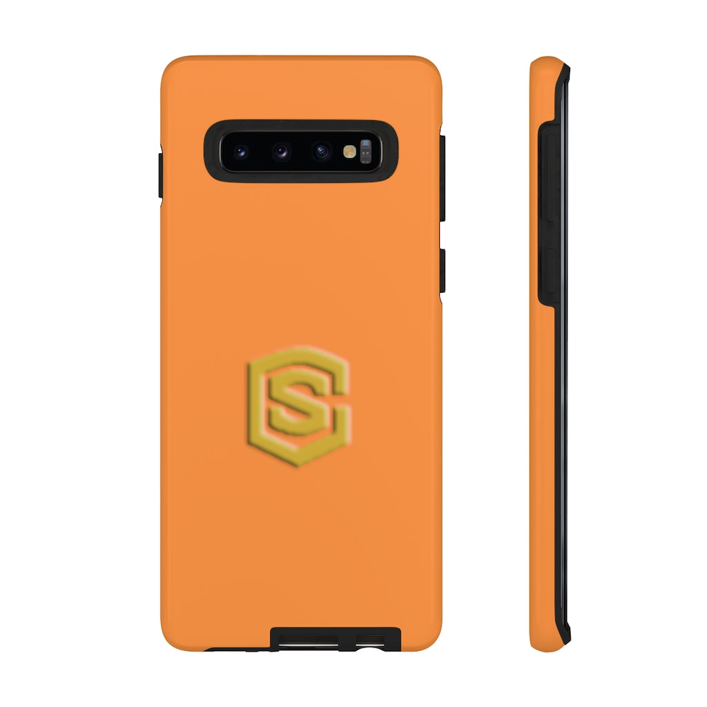 Orange Tough Cases Gold Logo