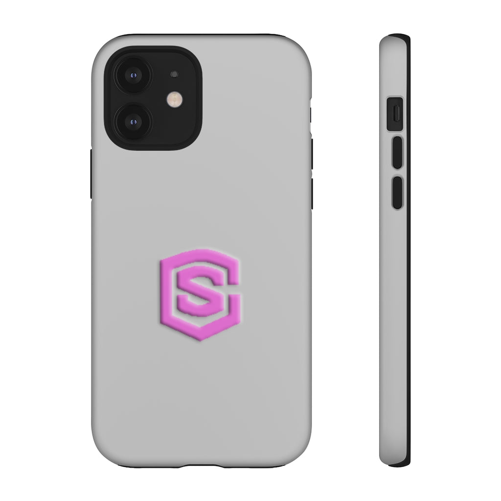 Silver Tough Cases Pink Logo