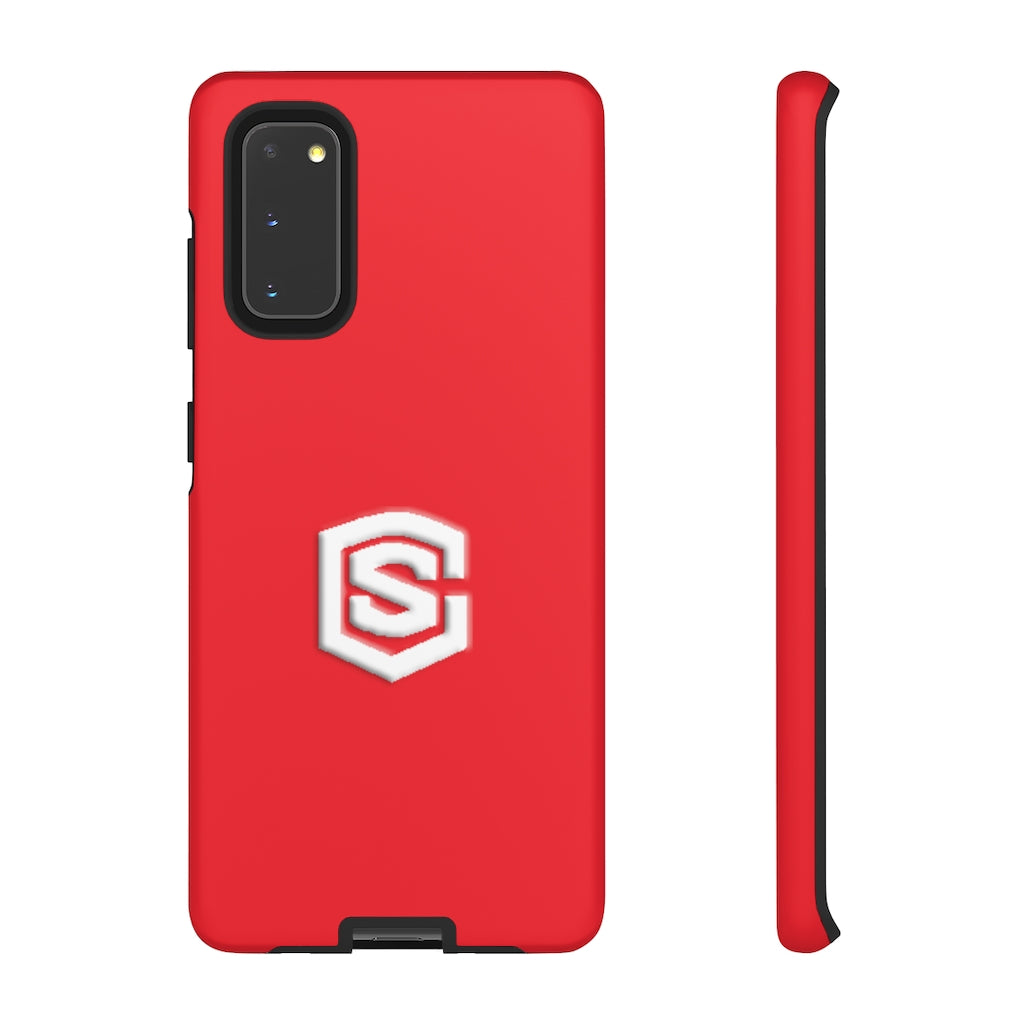 Red Tough Cases White Logo