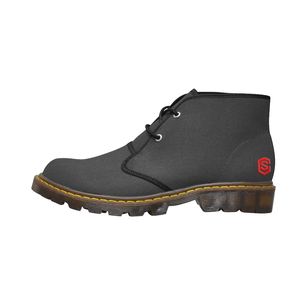 red logo Women's Canvas Chukka Boots (Model 2402-1)