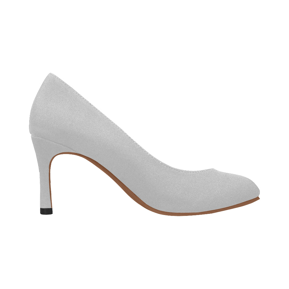 PINK Women's High Heels silver logo Women's High Heels (Model 048)