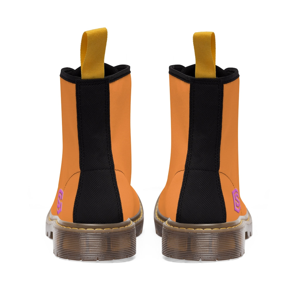 Orange Men's Canvas Boots Violet Logo