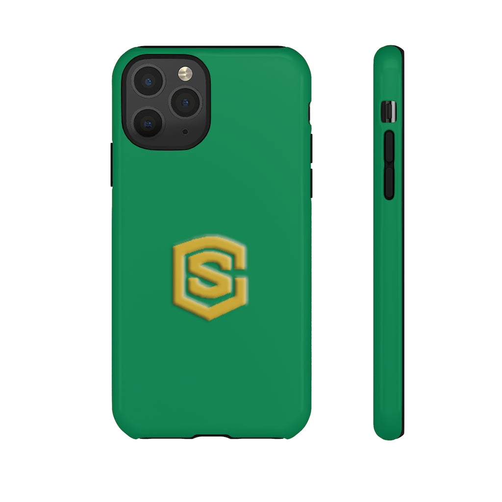 Green Tough Cases Gold Logo
