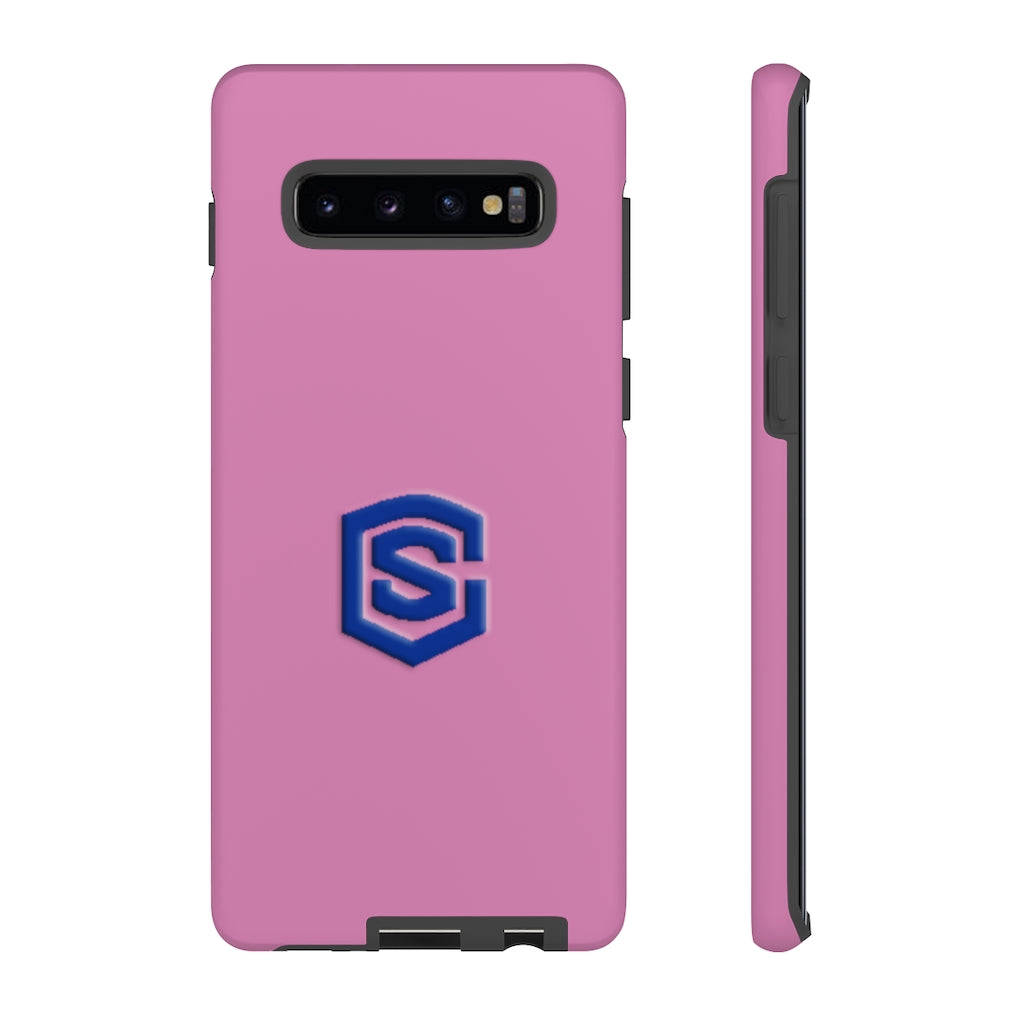 Pink Tough Cases Blue Logo