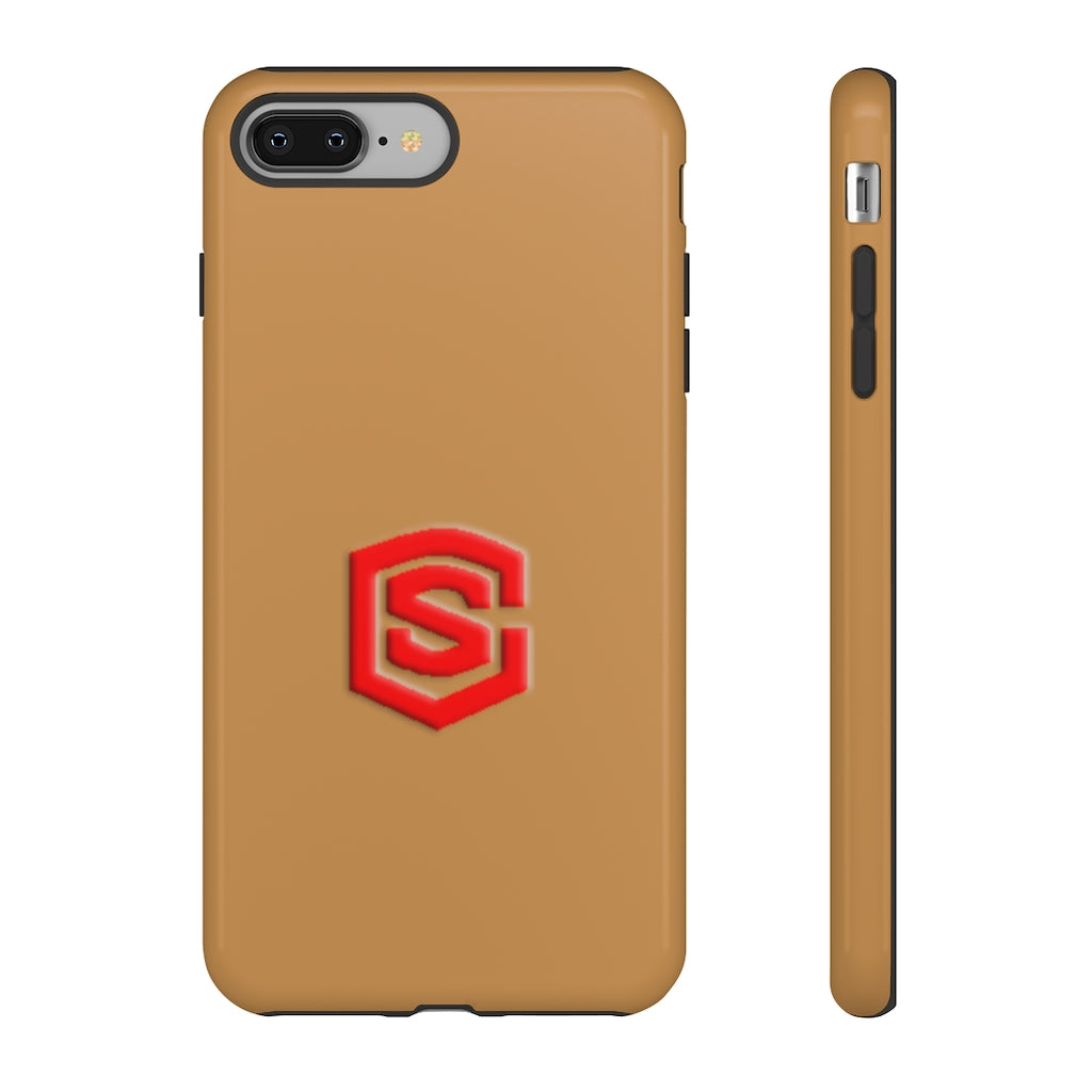 Brown Tough Cases Red Logo