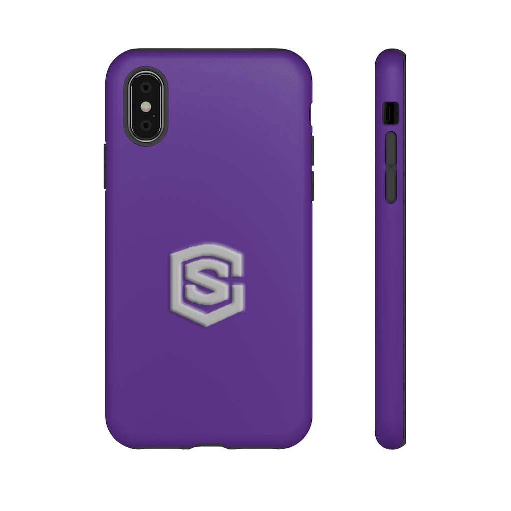 Purple Tough Cases Silver Logo