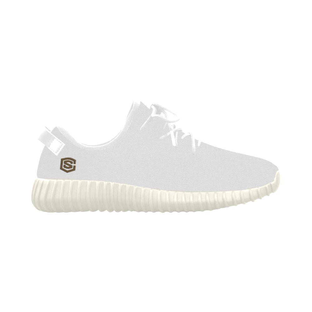 brown logo Grus Women's Breathable Woven Running Shoes (Model 022)