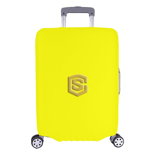 YELLOW LUGGAGE COVER WITH GOLD LOGO Luggage Cover (Large Size) (26"-28")