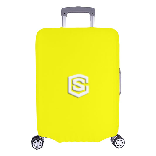 YELLOW LUGGAGE COVER WITH WHITE LOGO Luggage Cover (Large Size) (26"-28")