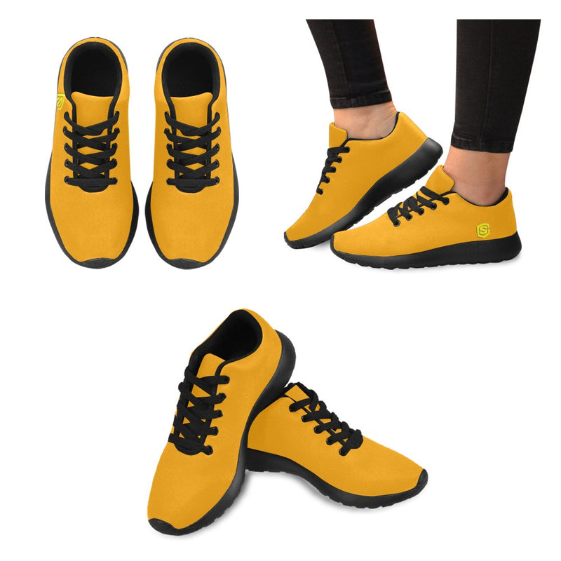 ORANGE  KID SNEAKER WITH YELLOW LOGO Kid's Sneakers (Little Kid / Big Kid) (Model020)