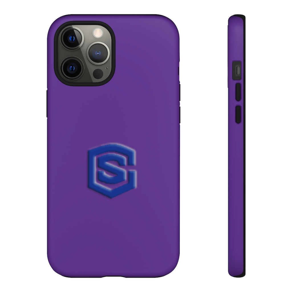 Purple Tough Cases Blue Logo