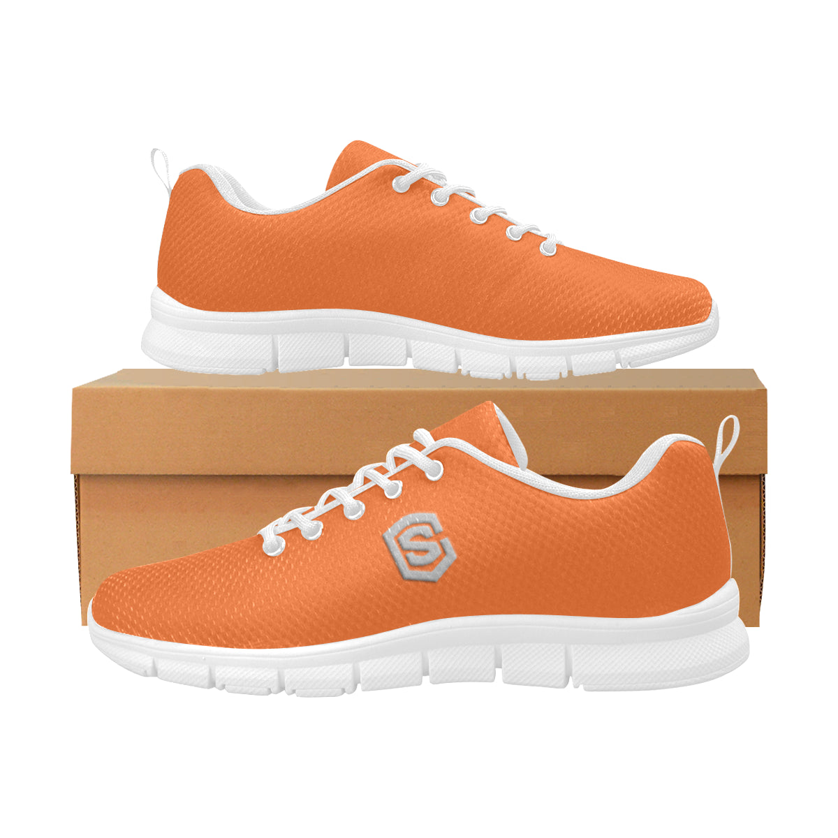 silver logo Women's Breathable Running Shoes (Model 055)