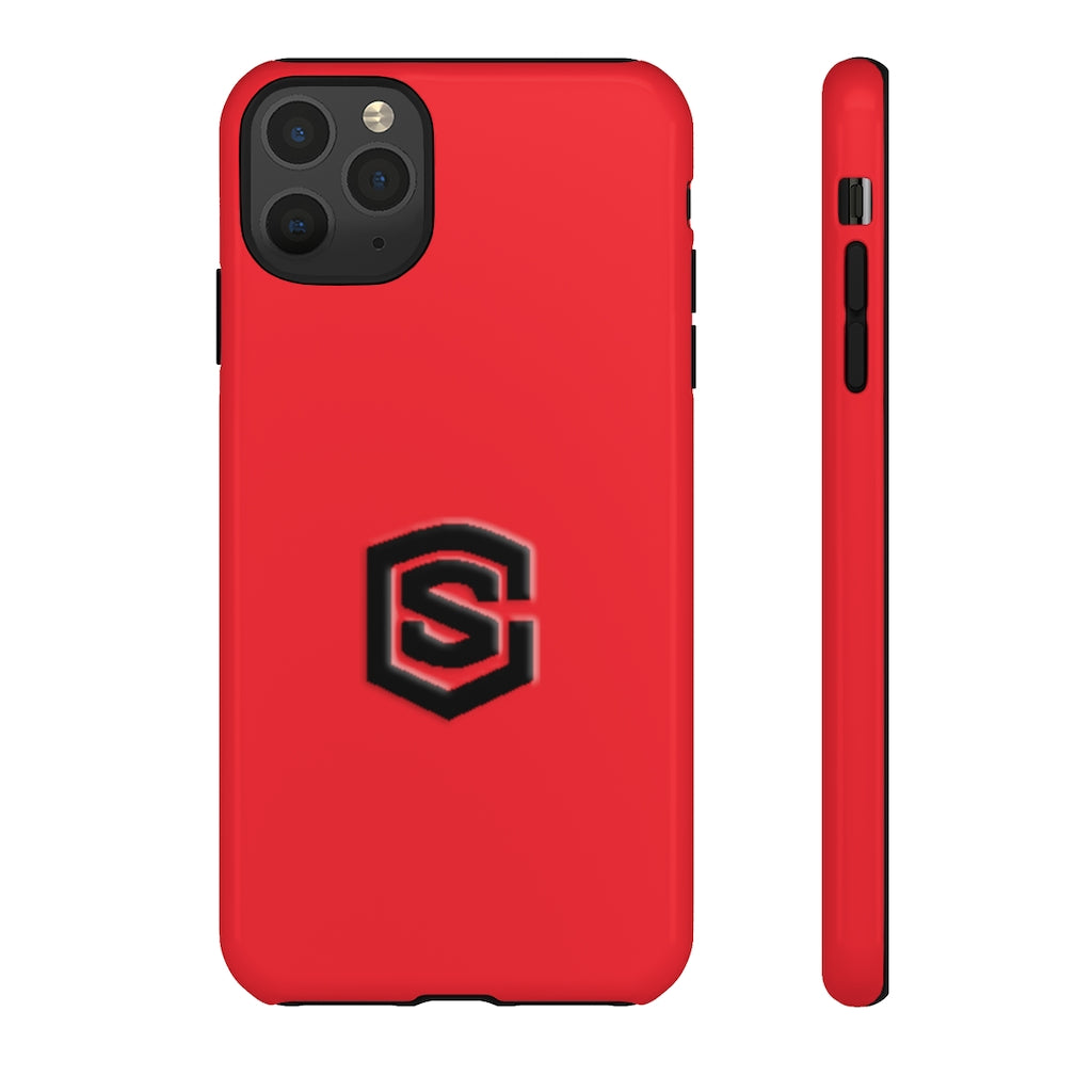 Red Tough Cases Black Logo