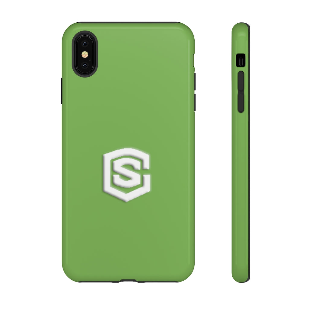 Green Tough Cases White Logo