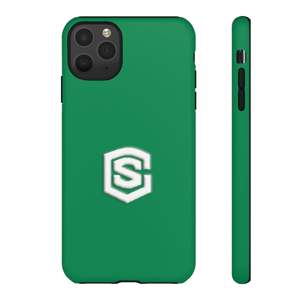 Green Tough Cases White Logo