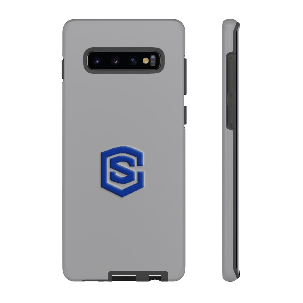 Grey Tough Cases Blue Logo