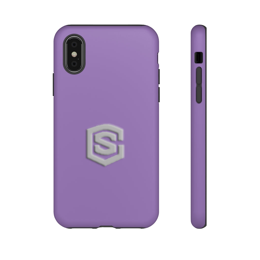 Purple Tough Cases Silver Logo