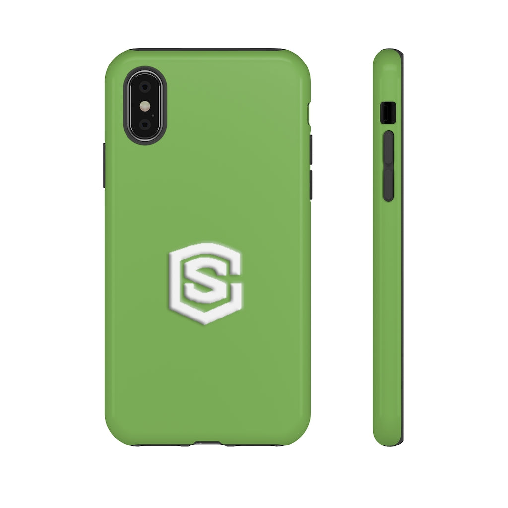 Green Tough Cases White Logo