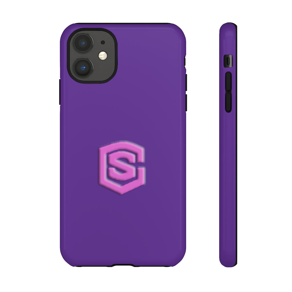 Purple Tough Cases Pink Logo