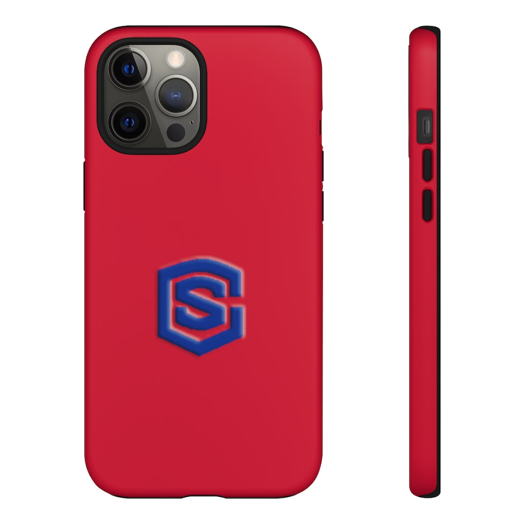 Red Tough Cases Blue Logo