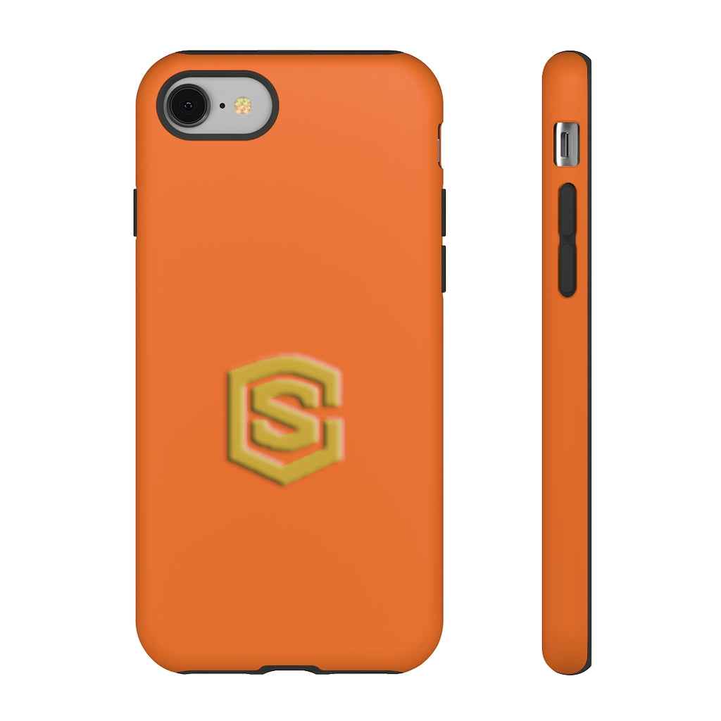 Orange Tough Cases Gold Logo