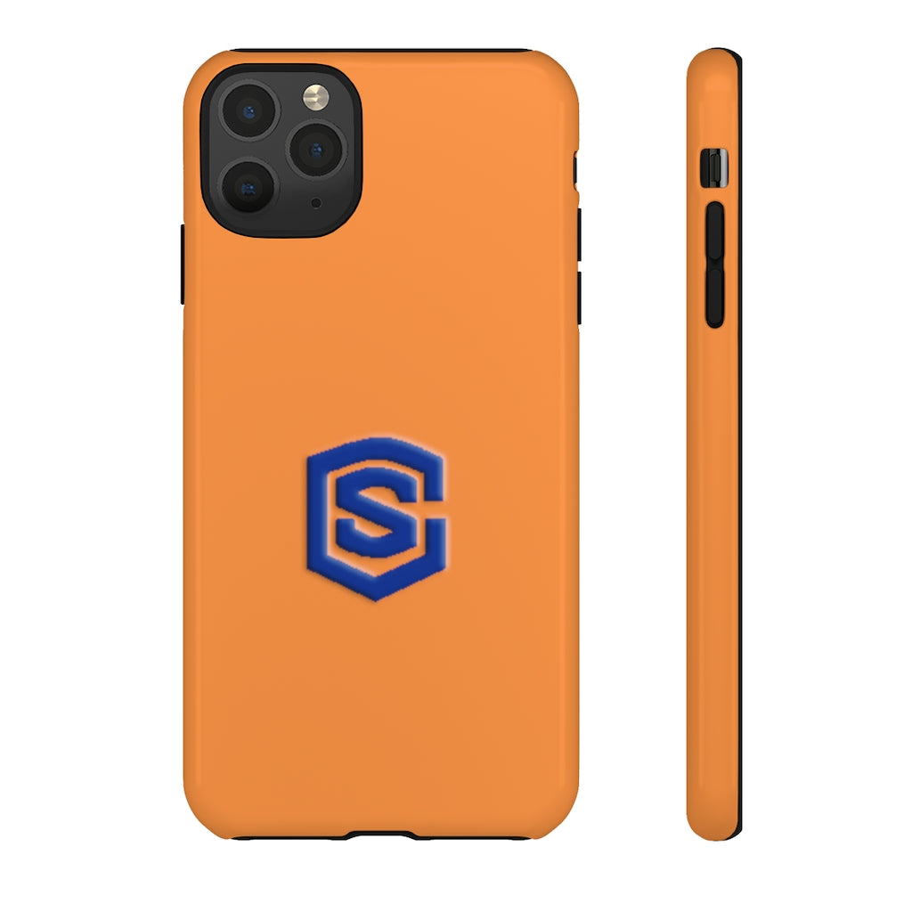 Orange Tough Cases Blue Logo