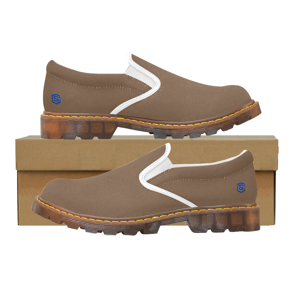 blue logo Martin Women's Slip-On Loafer (Model 12031)