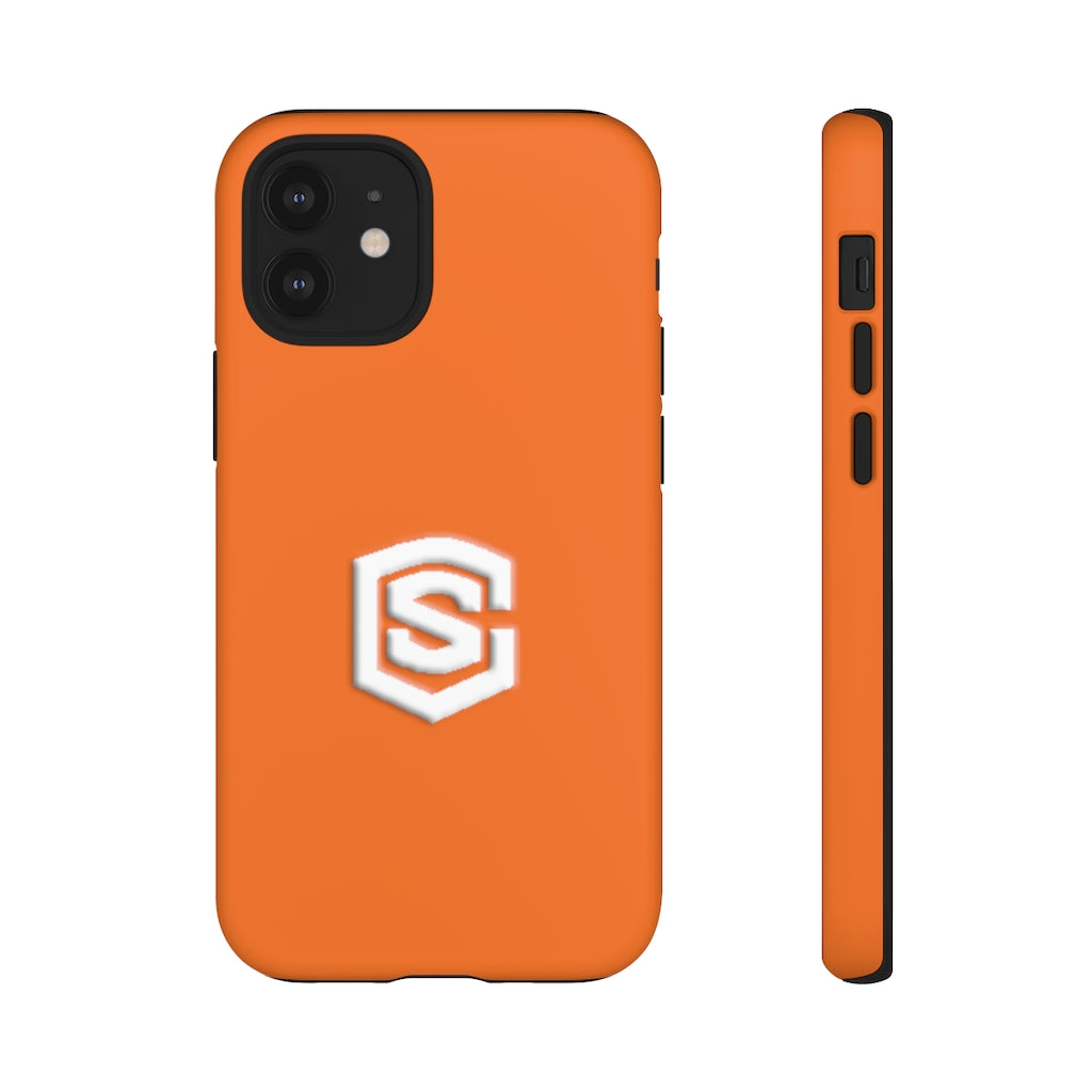 Orange Tough Cases White Logo