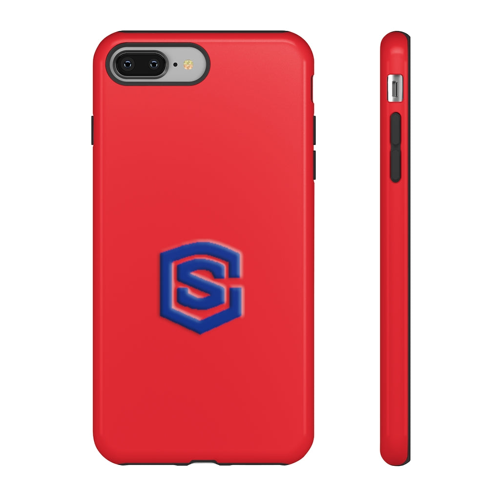 Red Tough Cases Blue Logo