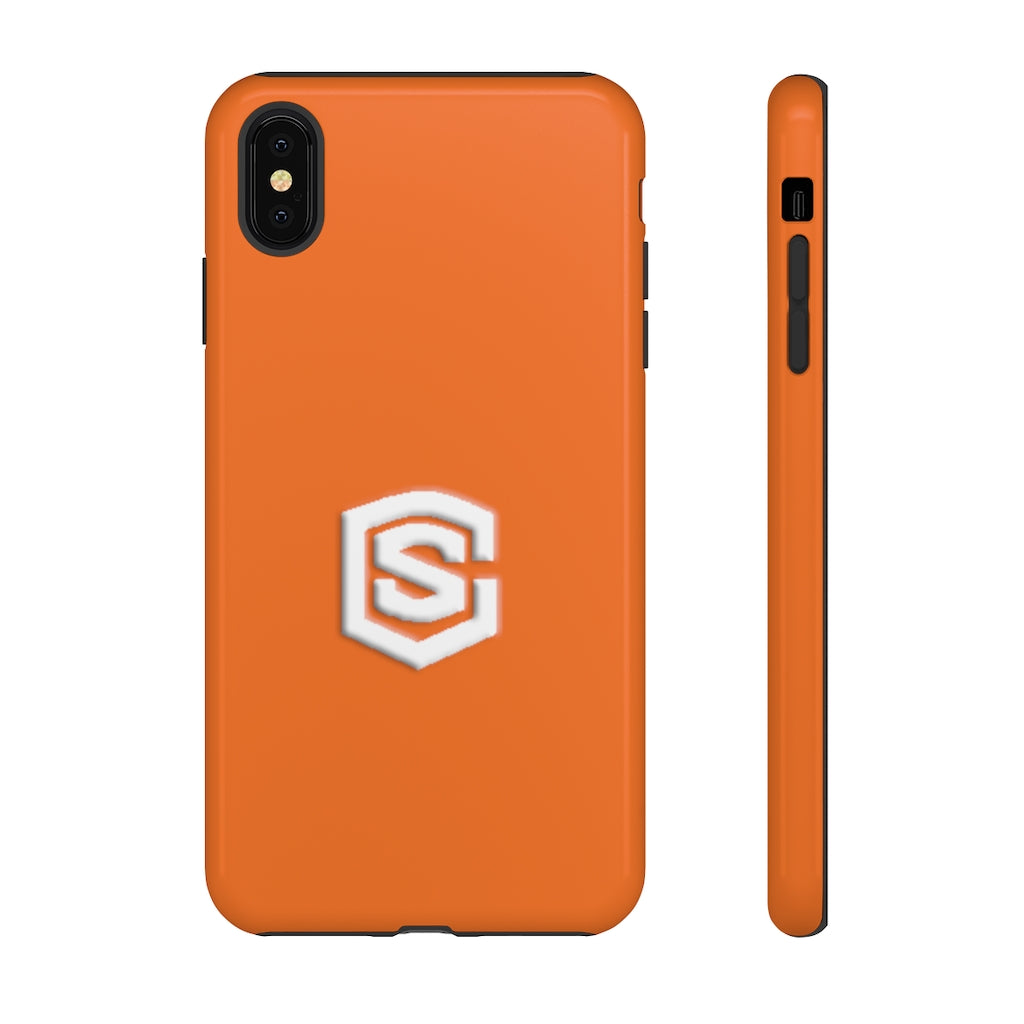 Orange Tough Cases White Logo