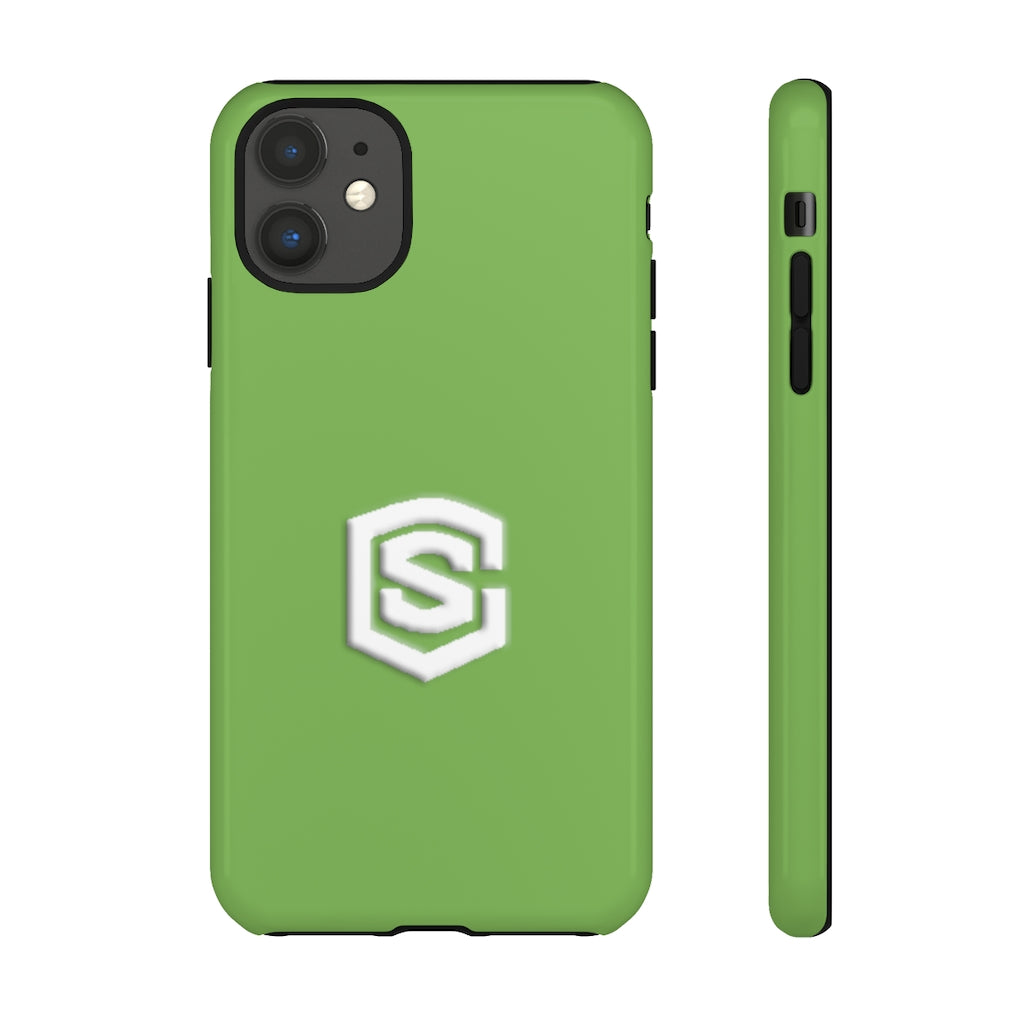 Green Tough Cases White Logo