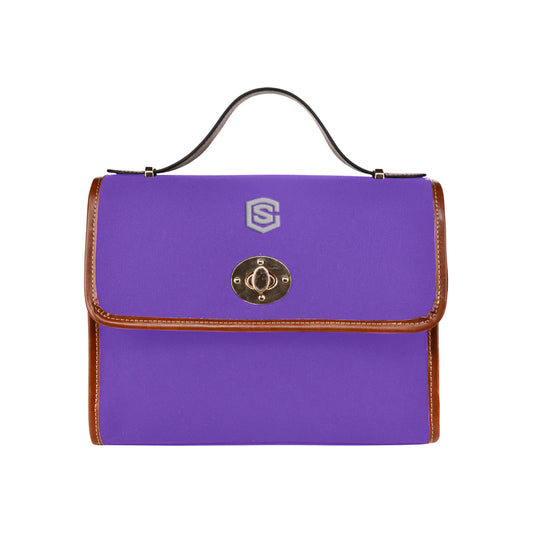 BLUE WATERPROOF CANVAS BAG  silver logo Waterproof Canvas Bag/All Over Print (Model 1641)