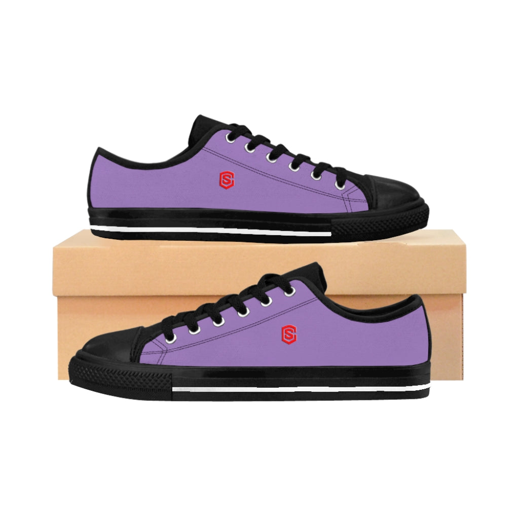 purple Men's Sneakers - red logo