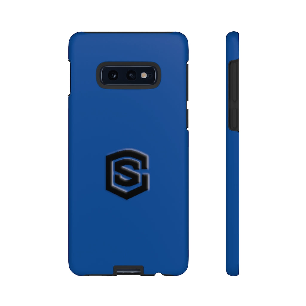 Blue Tough Cases Black Logo