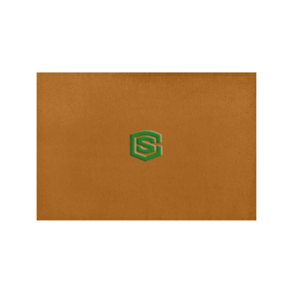 Brown Placemats 12" x 18" With Green Logo Placemats 12" x 18" (Set of 2)