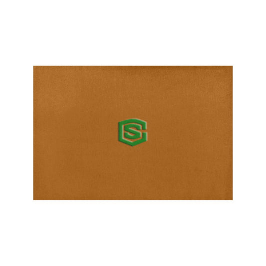 Brown Placemats 12" x 18" With Green Logo Placemats 12" x 18" (Set of 2)