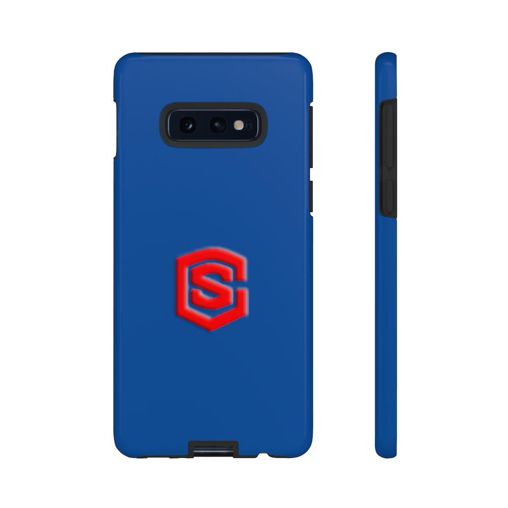 Blue Tough Cases Red Logo