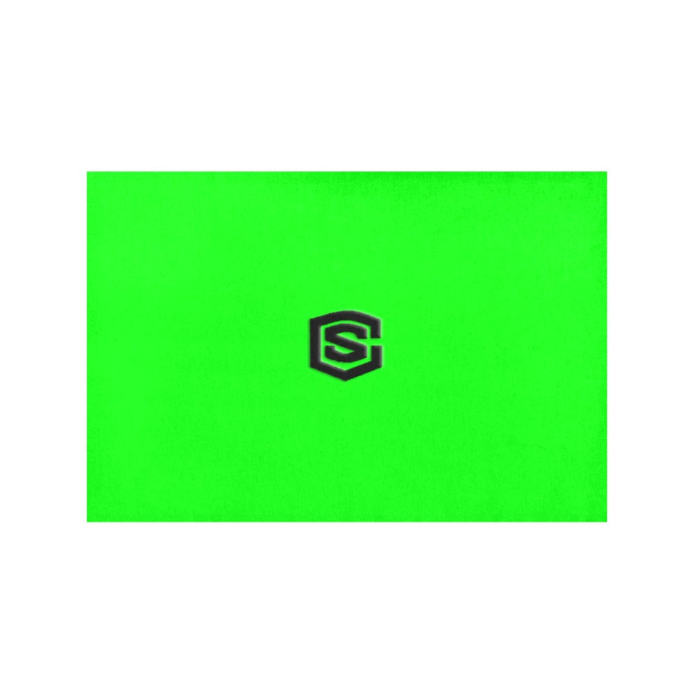 Green Placemats 12" x 18" With Black Logo Placemats 12" x 18" (Set of 2)