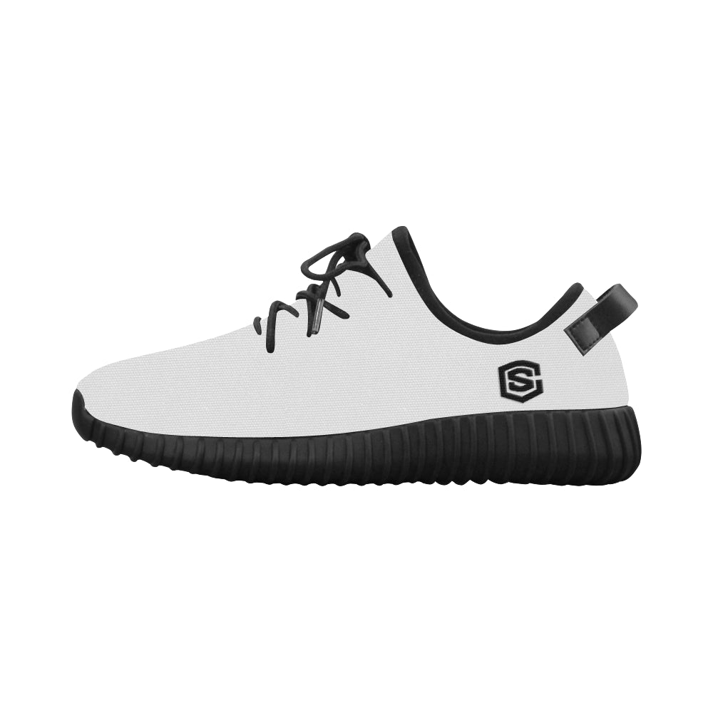 black logo Grus Men's Breathable Woven Running Shoes (Model 022)