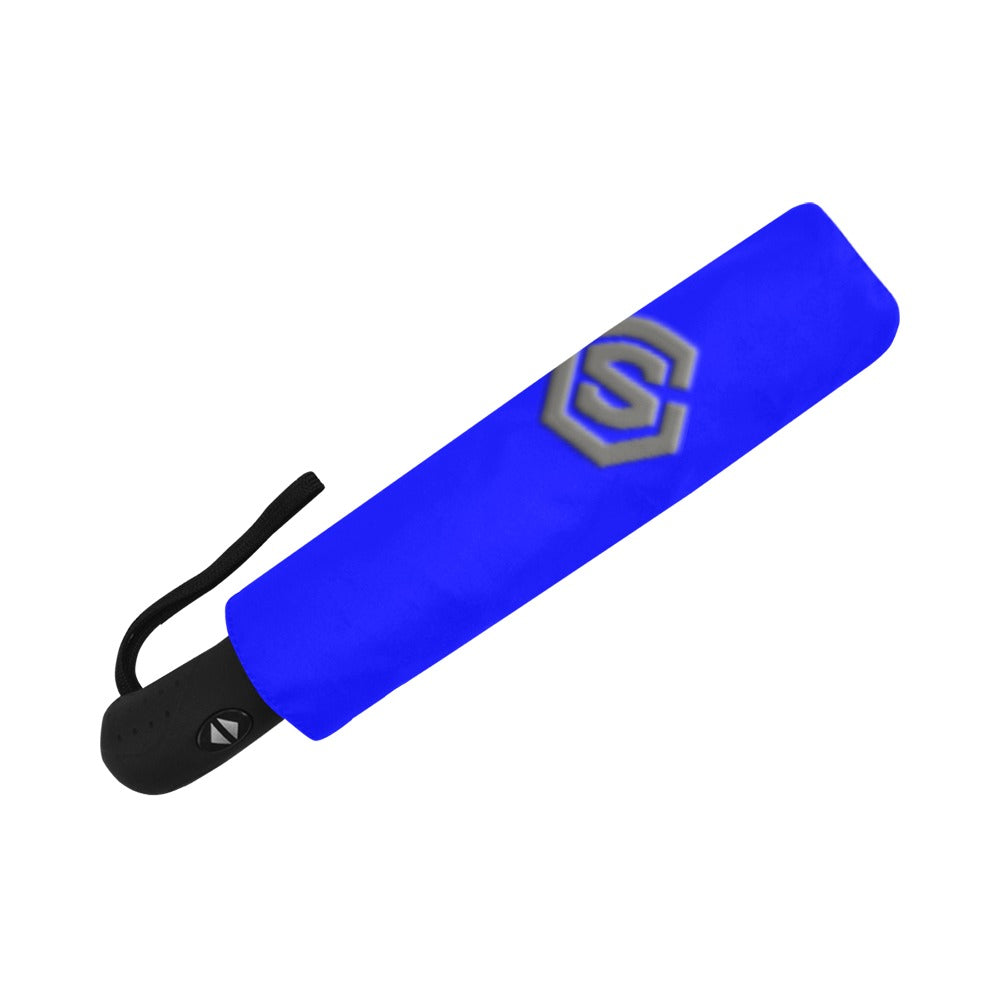 Blue Anti-UV Automatic Umbrella With Grey Logo Anti-UV Automatic Umbrella(Outside Printing)(Model U09)