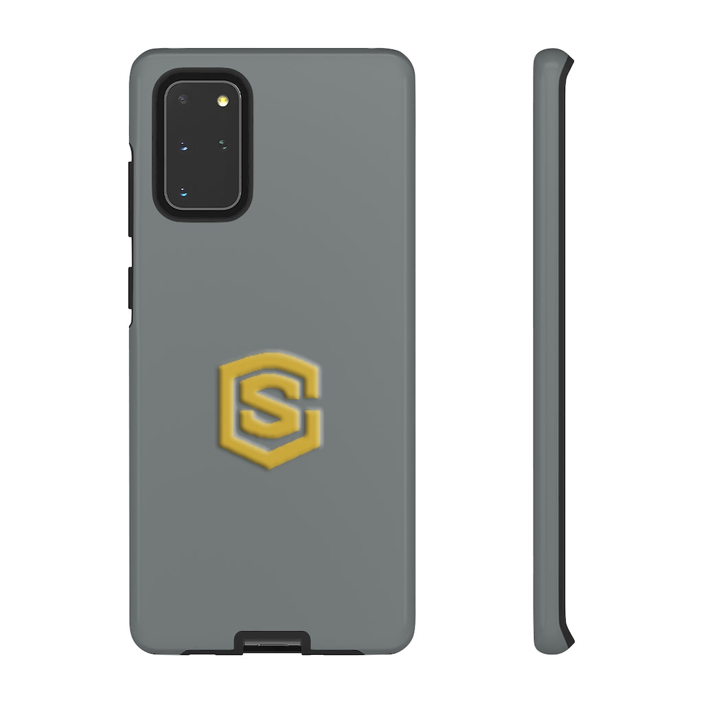 Grey Tough Cases Gold Logo