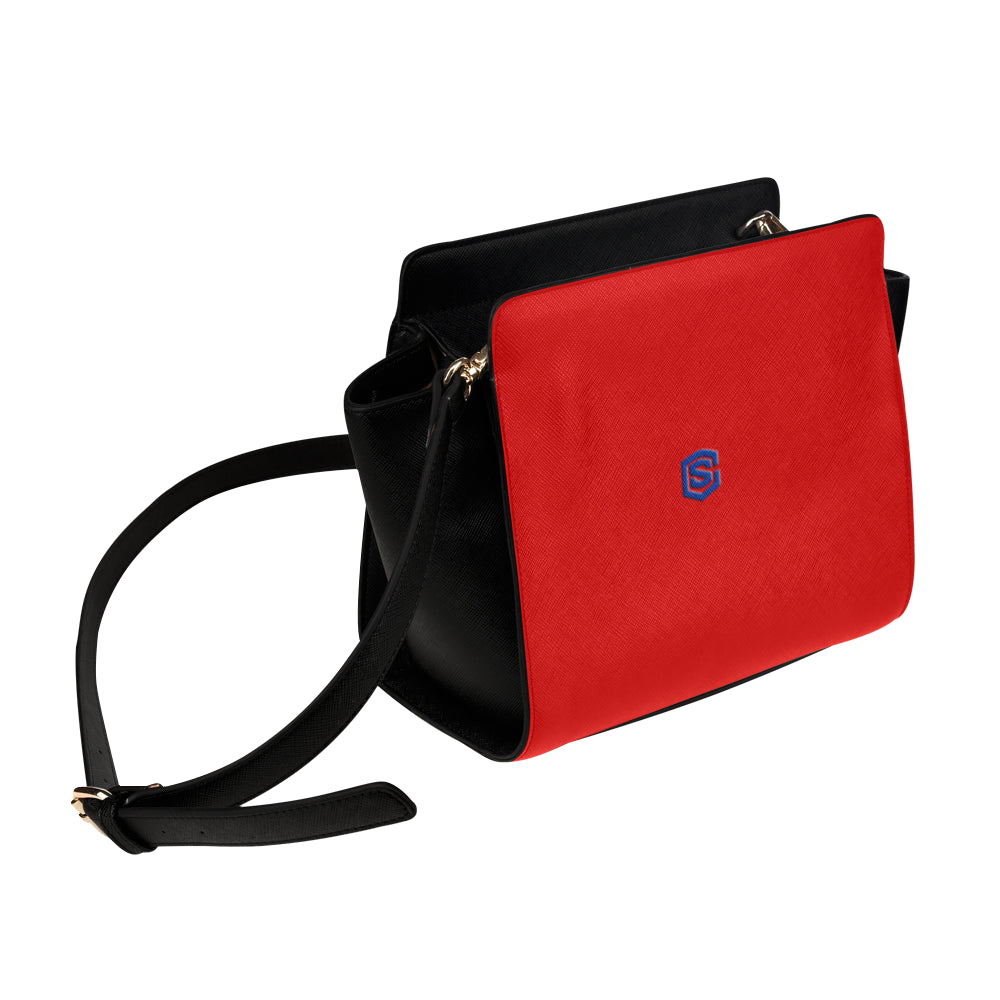 RED SATCHEL BAG blue logo Satchel Bag (Model 1635)