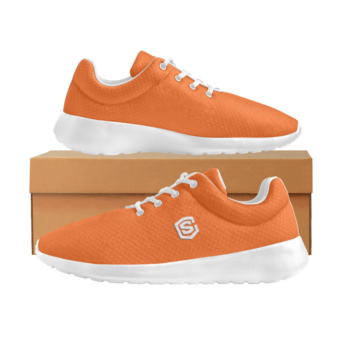 white logo Women's Athletic Shoes (Model 0200)