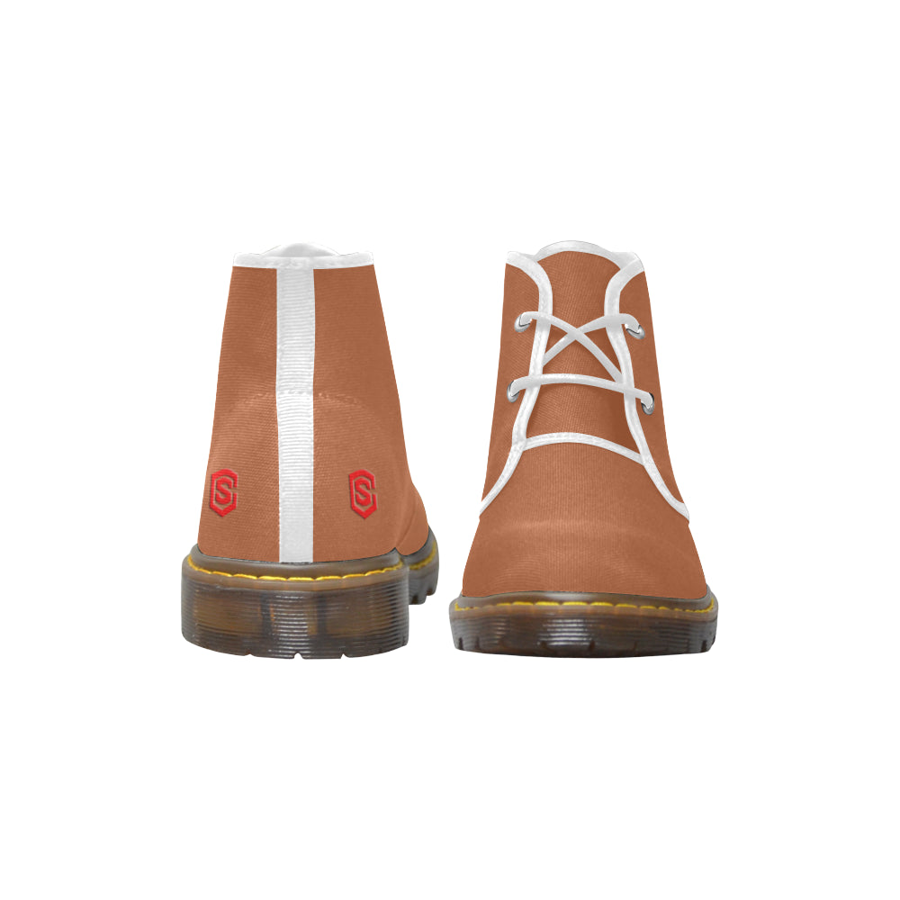 red Men's Canvas Chukka Boots (Model 2402-1)