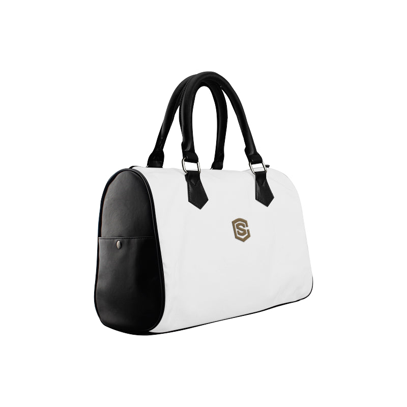 Very light gray HANDBAG brown logo Boston Handbag (Model 1621)