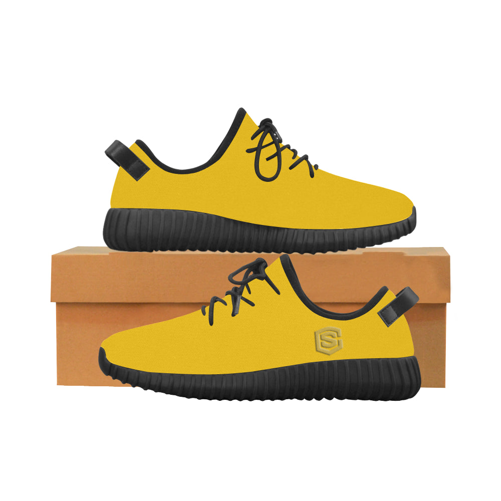 gold logo Grus Men's Breathable Woven Running Shoes (Model 022)