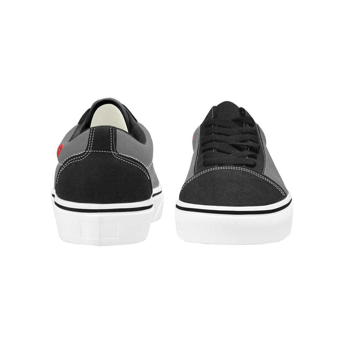 red logo Men's Low Top Skateboarding Shoes (Model E001-2)