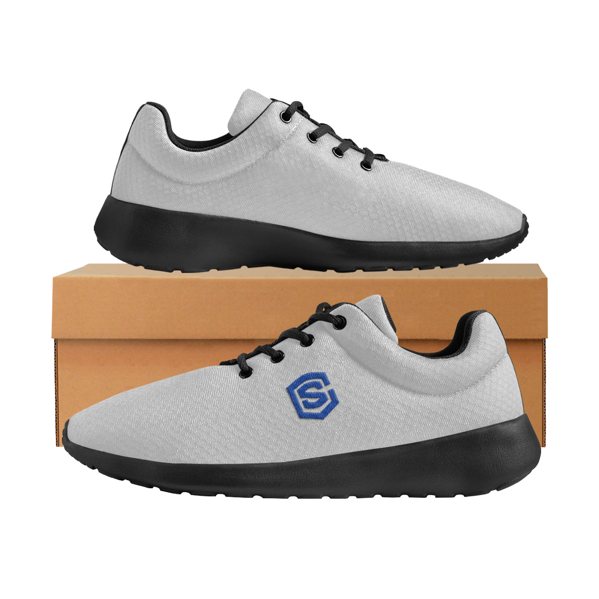 blue logo Men's Athletic Shoes (Model 0200)