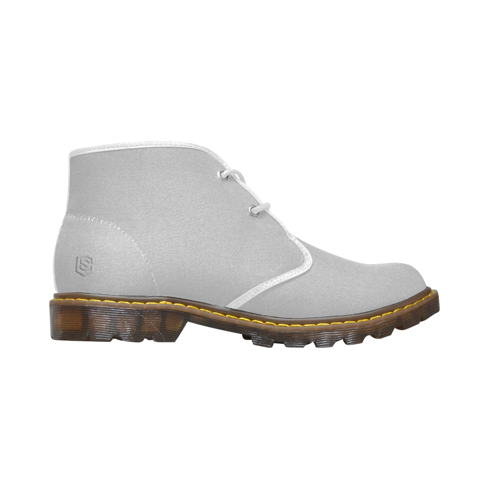 silver Men's Canvas Chukka Boots (Model 2402-1)