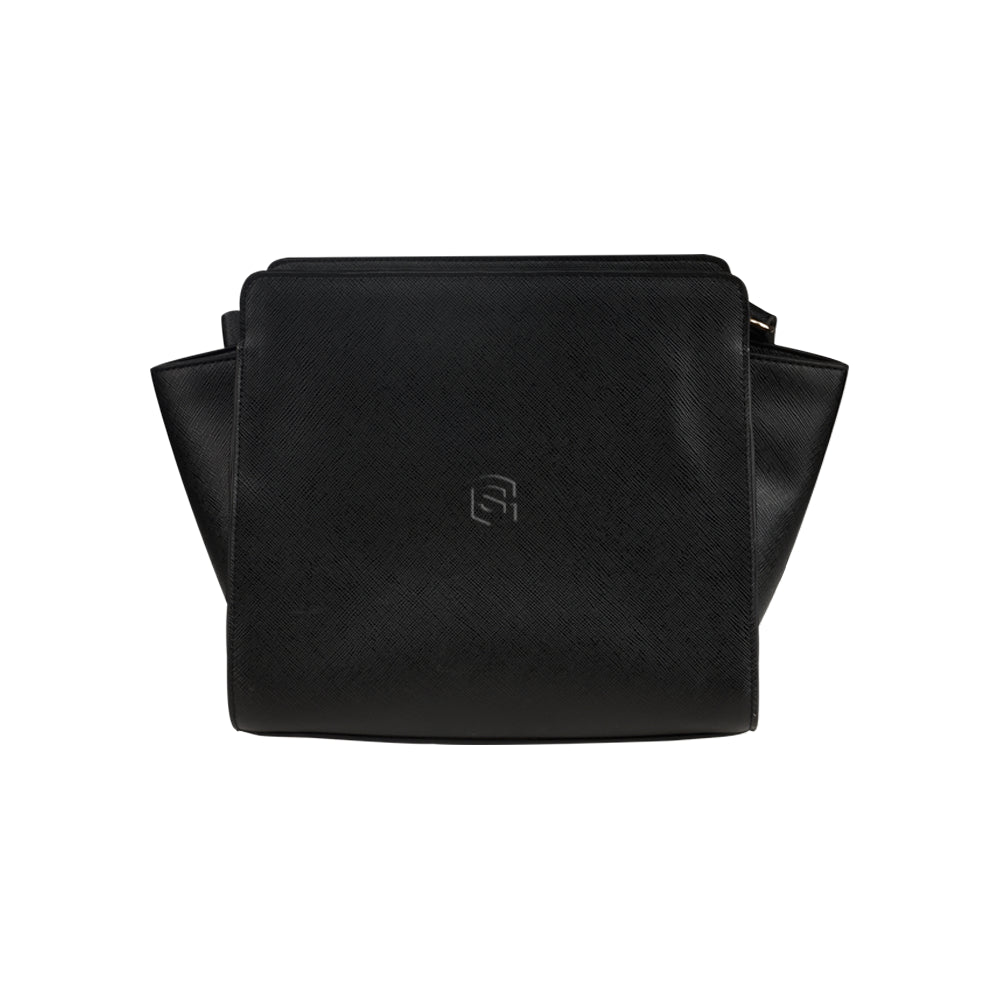 BLACK SATCHEL BAG black logo Satchel Bag (Model 1635)